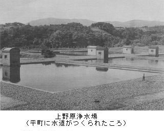 大正時代の上野原浄水場の写真