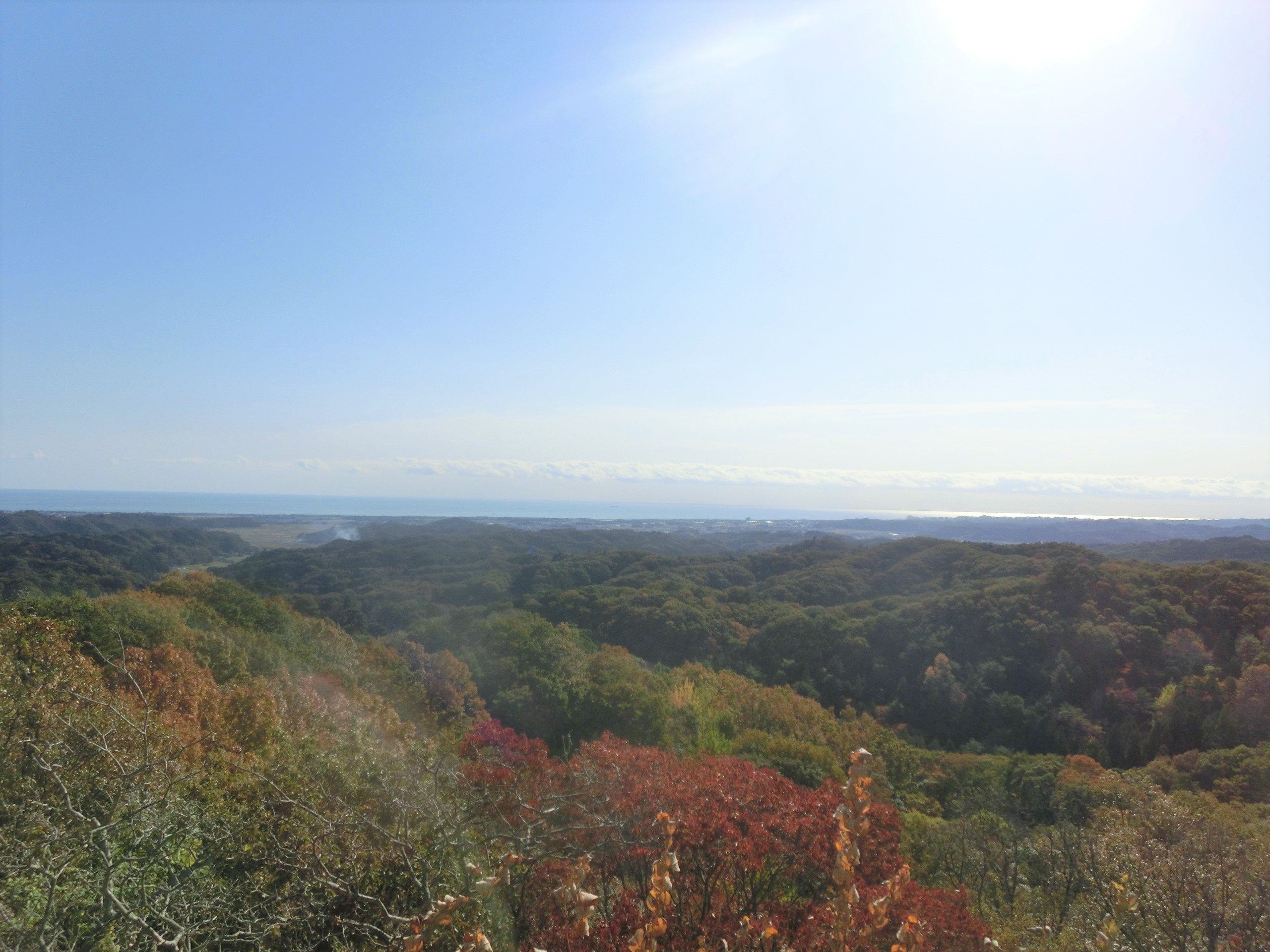 絹谷富士頂上からの眺め（秋）