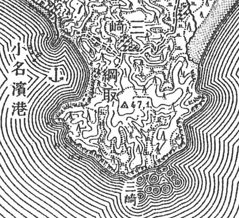 地図1　三崎〔1.50,000地形図 小名浜(明治41年測図)〕