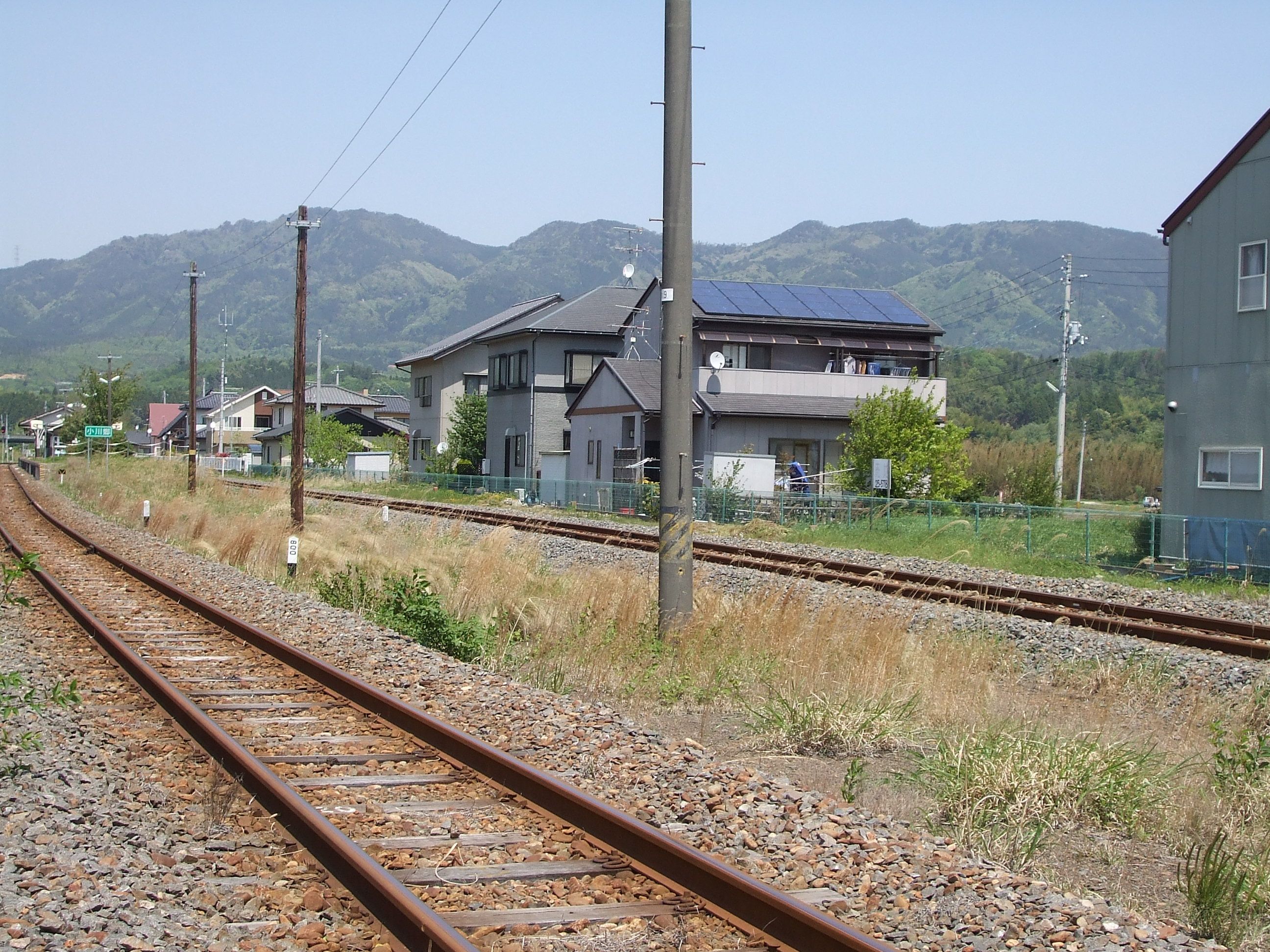 写真17　小川郷駅東側の住宅地(平成20年5月、国府田英二氏提供)