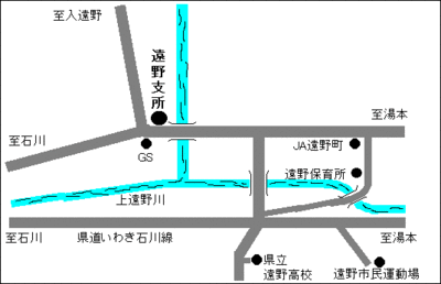 遠野支所位置図