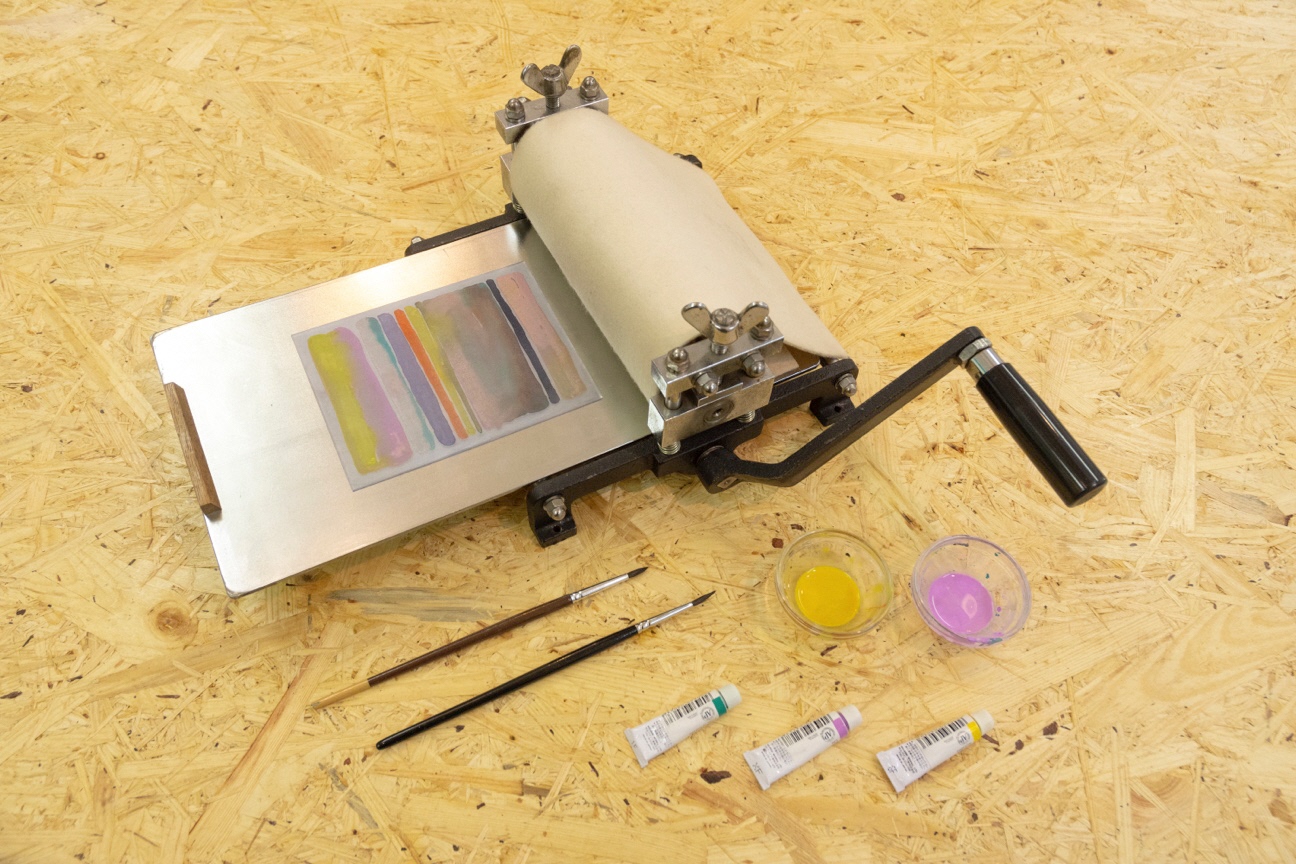 水彩モノタイプ