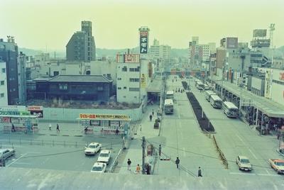 昭和55年の駅前通り