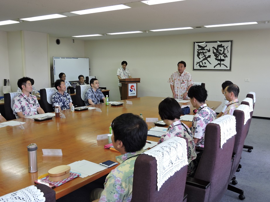 市長あいさつの様子