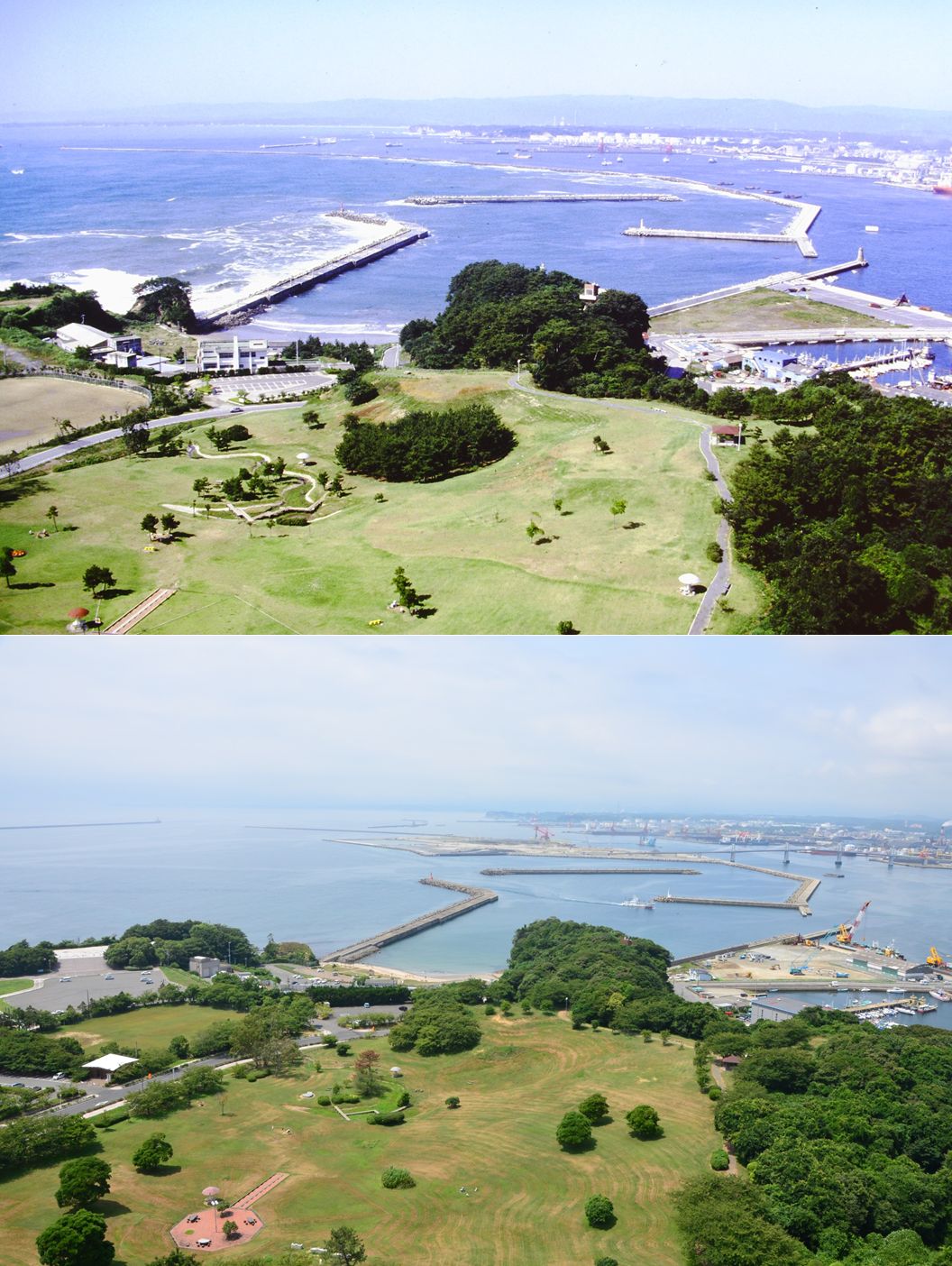 三崎公園と小名浜港2