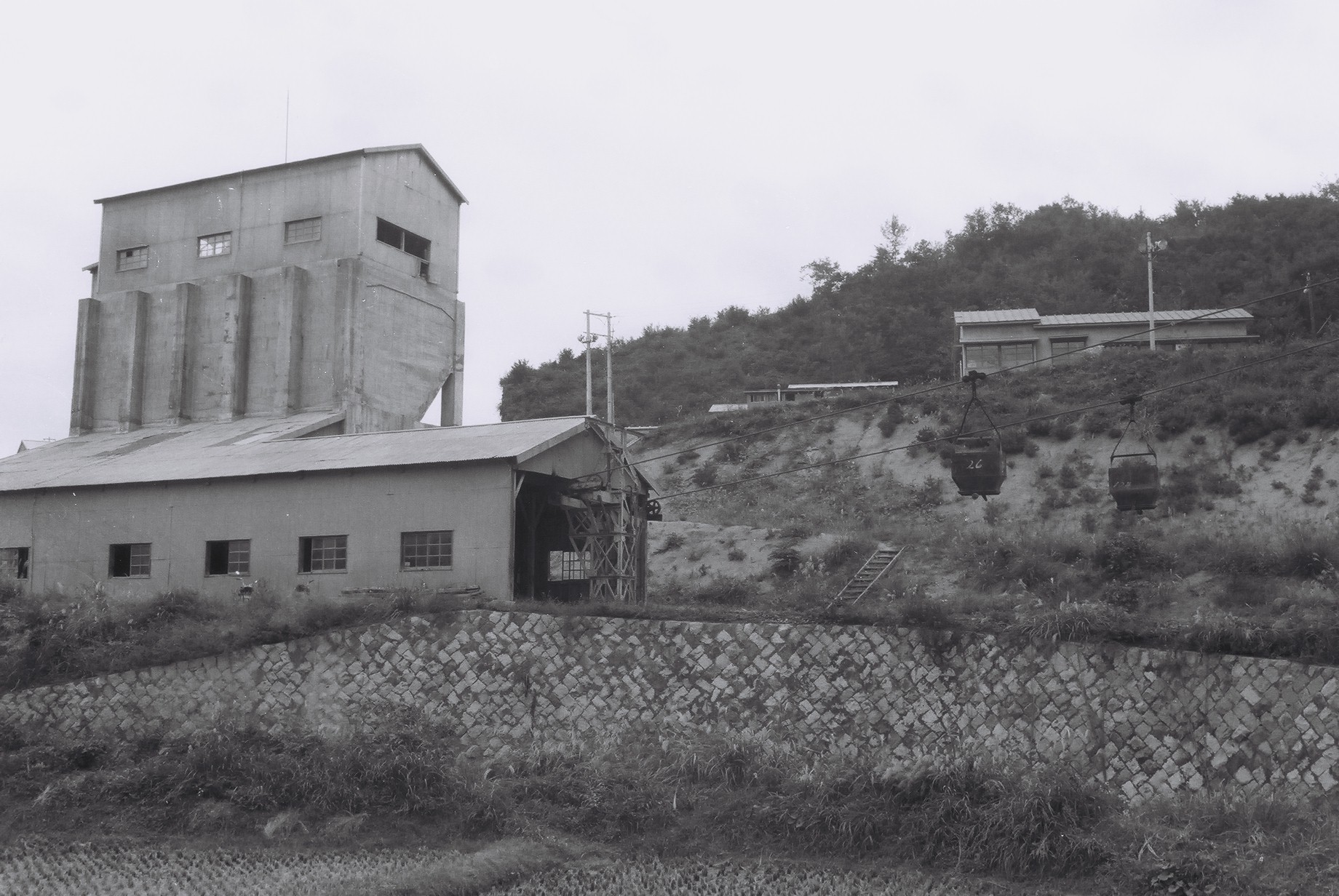 写真14　頁岩の運搬積込場・平上平窪（2）(昭和42年10月、いわき市撮影)