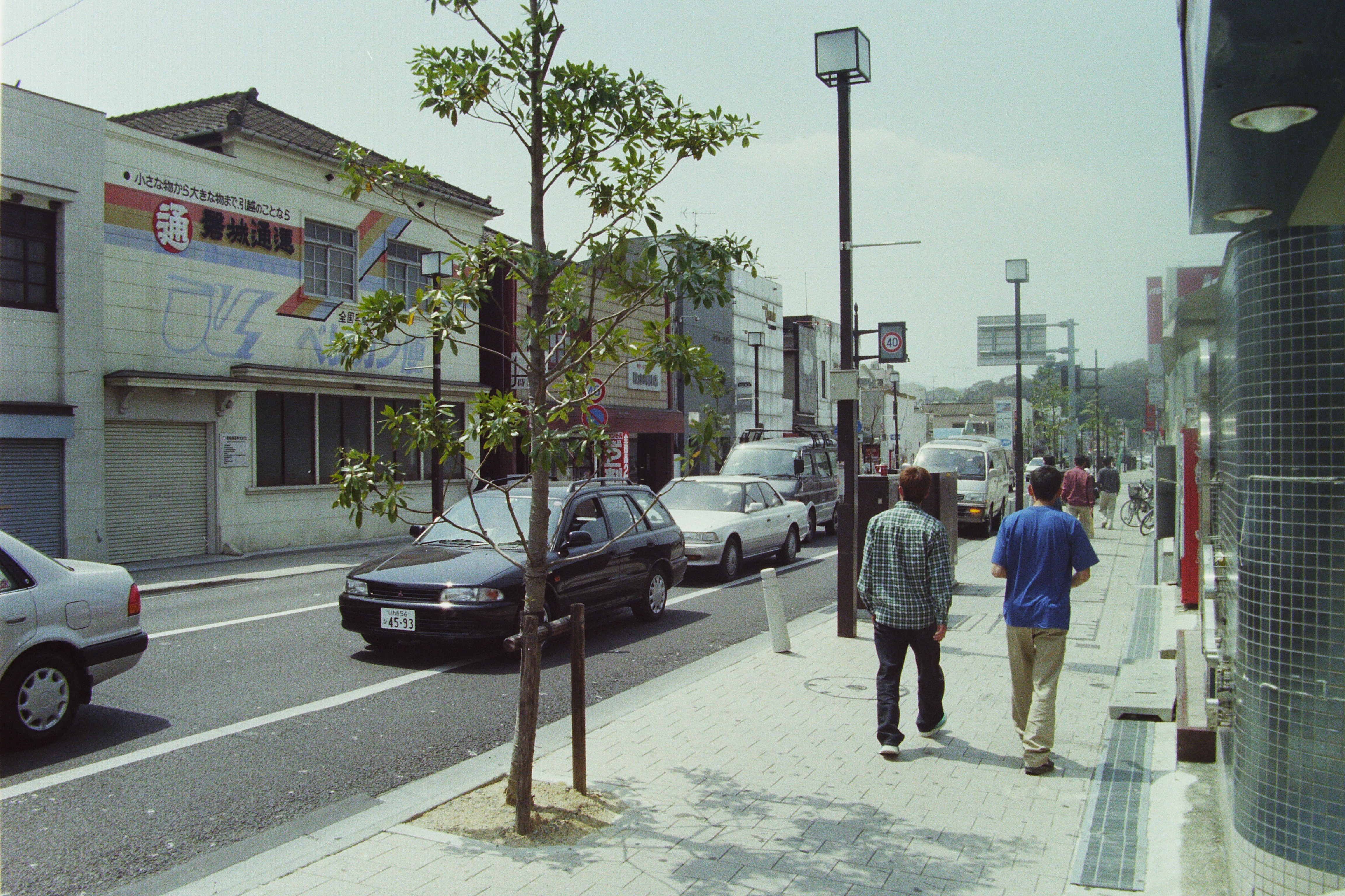 写真5　並木通り・駅付近から松ケ岡公園方面を見る(平成8年、いわき市撮影)