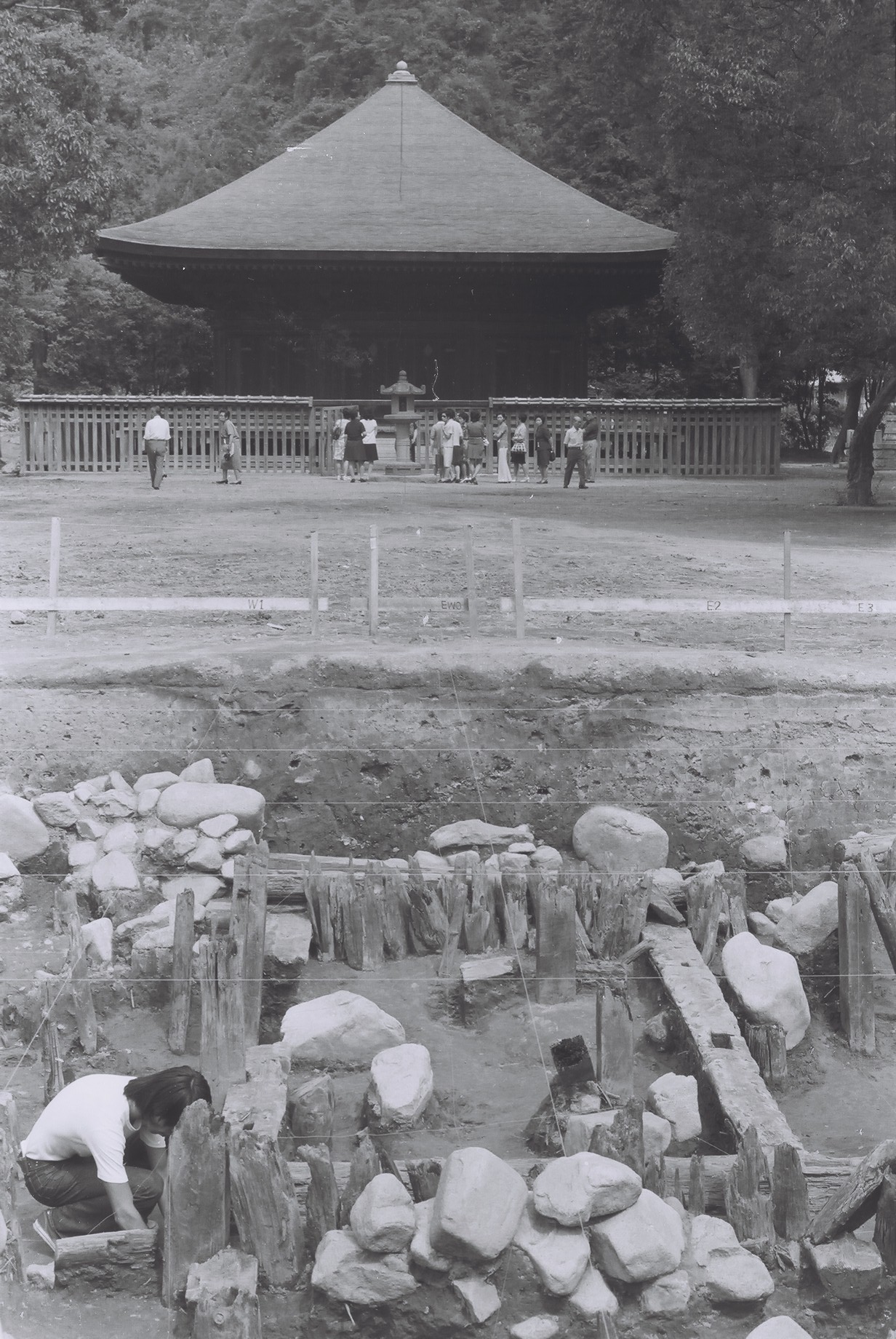 8 白水阿弥陀堂境域復元事業〔昭和48(1973)年、いわき市撮影〕