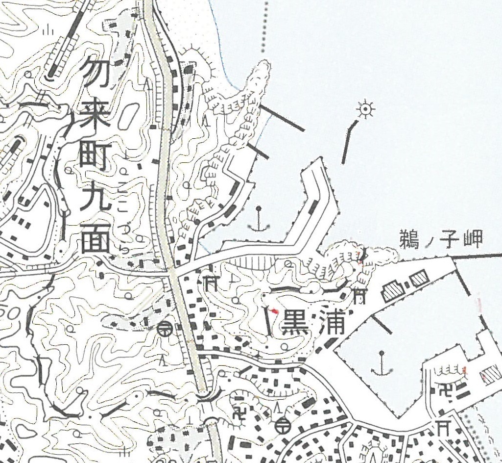 2.■地図2  港湾施設が整備された勿来港　〔1.25,000地形図　小名浜(平成18年更新)　国土地理院発行〕