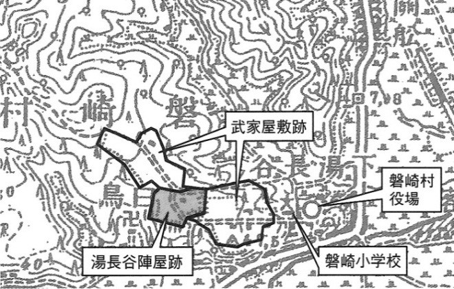 ■図  明治時代の旧湯長谷藩陣屋付近　〔1:50,000地形図　小名浜（明治41年測図）〕