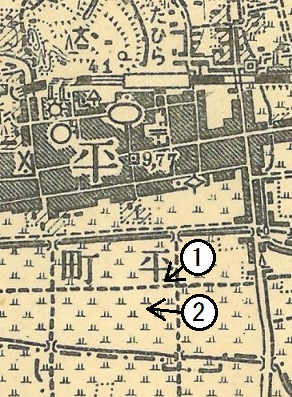 3.	■地図1  平市街周辺　〔1.50,000地形図　平(明治41年測図)〕