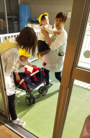 避難誘導訓練（未満児さん）