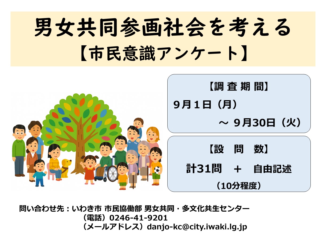 男女共同参画に関する市民意識アンケート