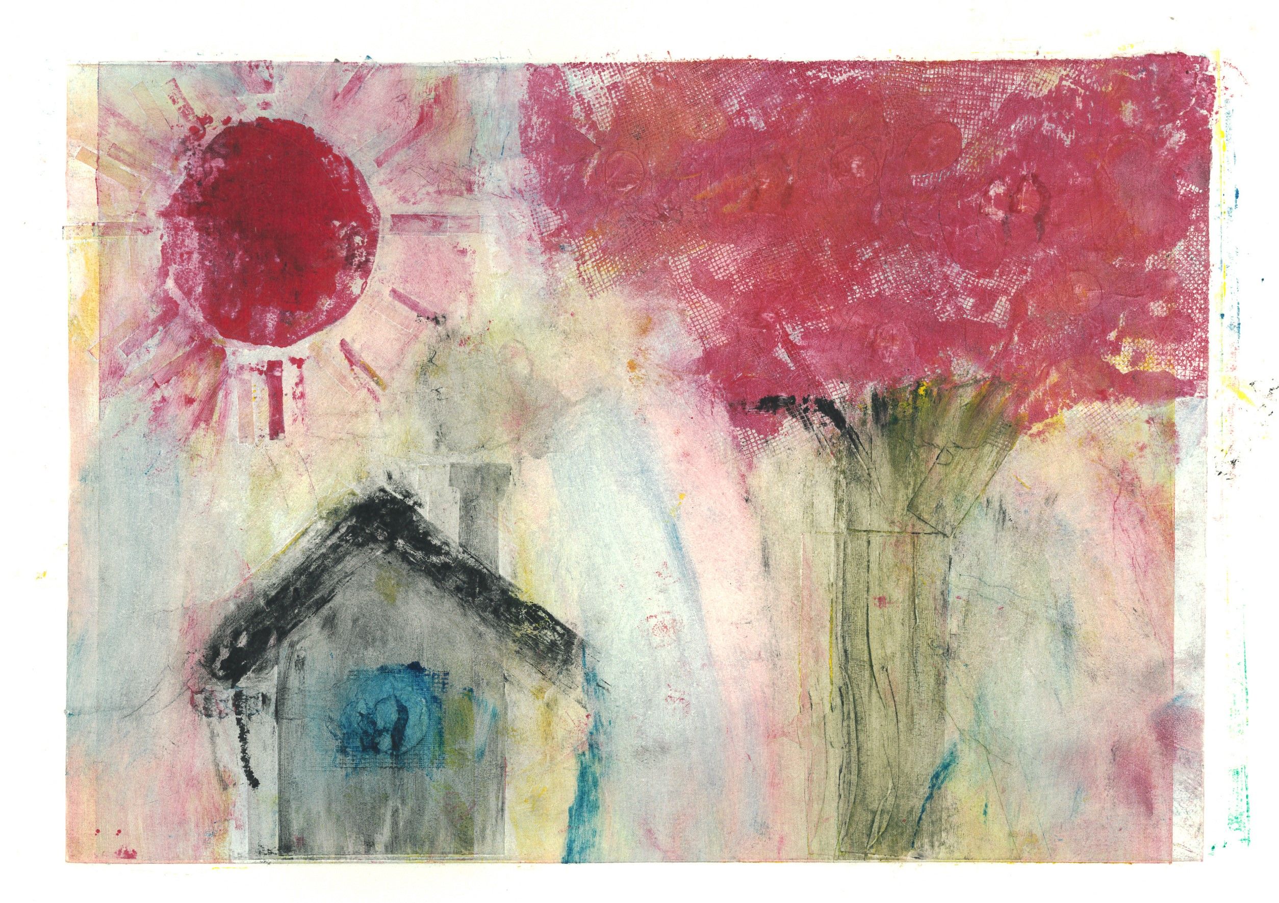 夏休みこども版画教室作品画像