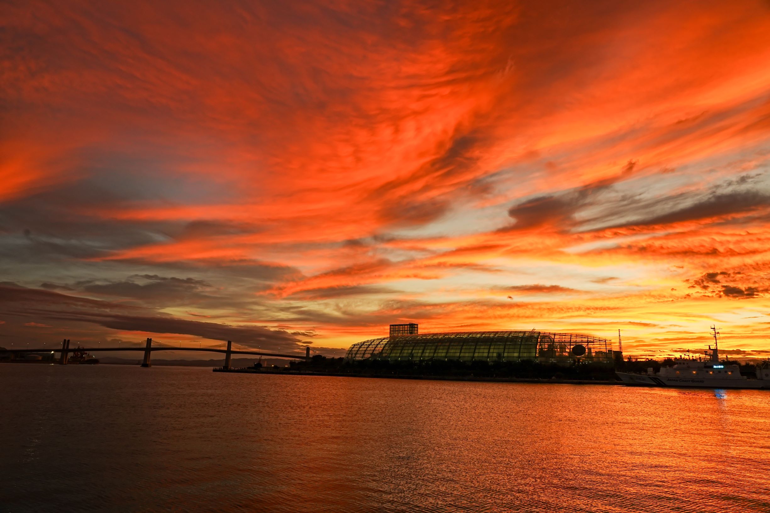 夕焼けアクアマリン