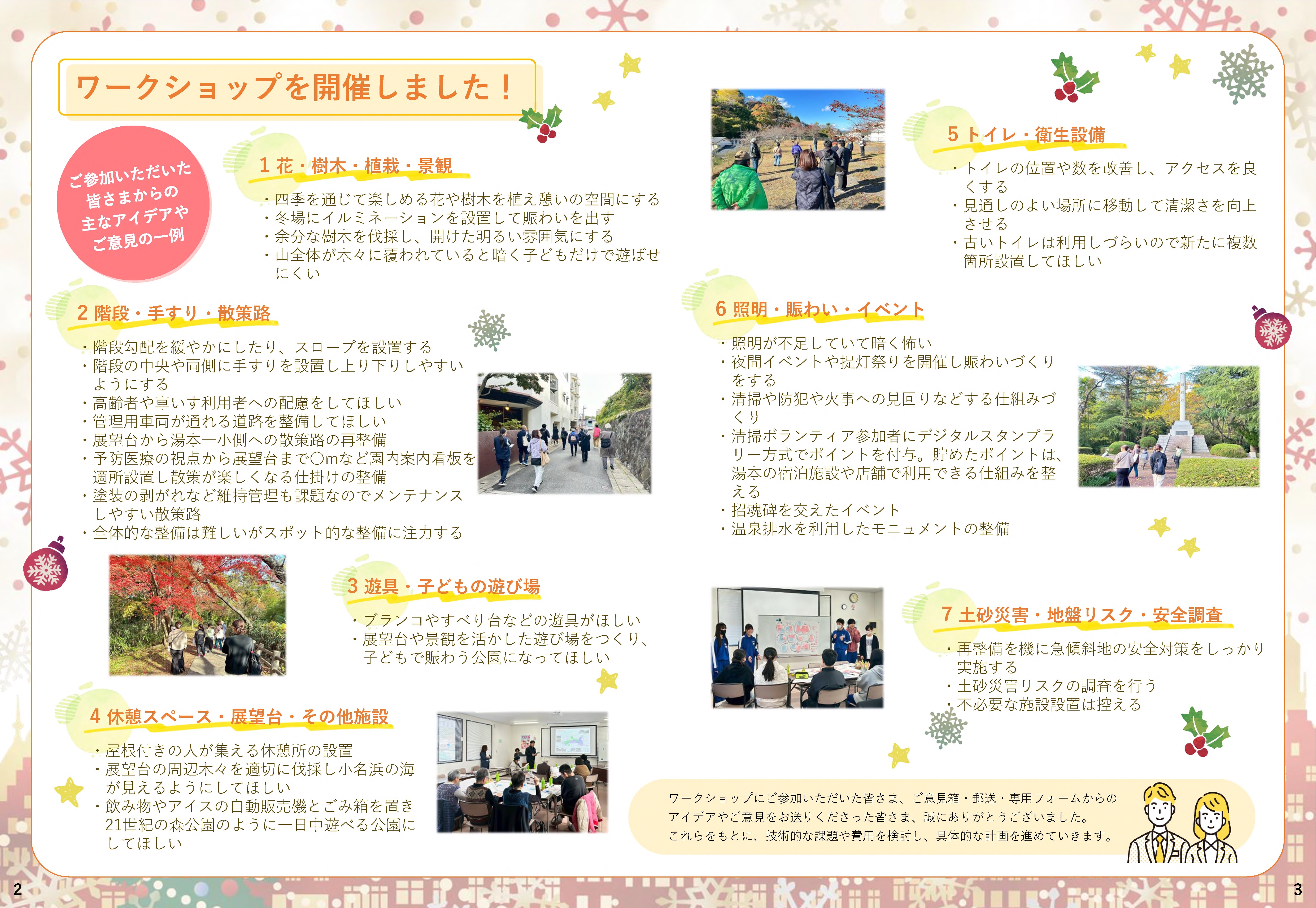 御幸山公園再整備計画を進めるための「住民参加型ワークショップ」開催しました！２