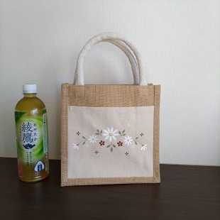 ジュートバッグをトールペイント教室