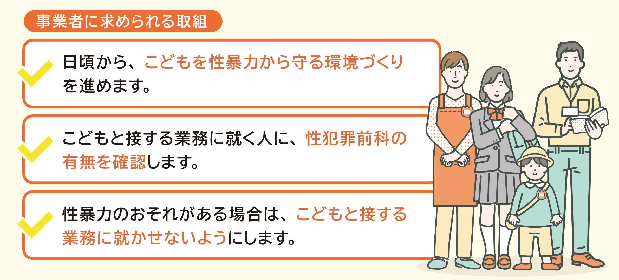 事業者に求められる取組