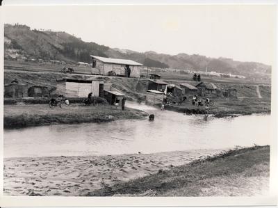 昭和32年頃の新川・クマミ温泉 昭和32年頃の新川・クマミ温泉