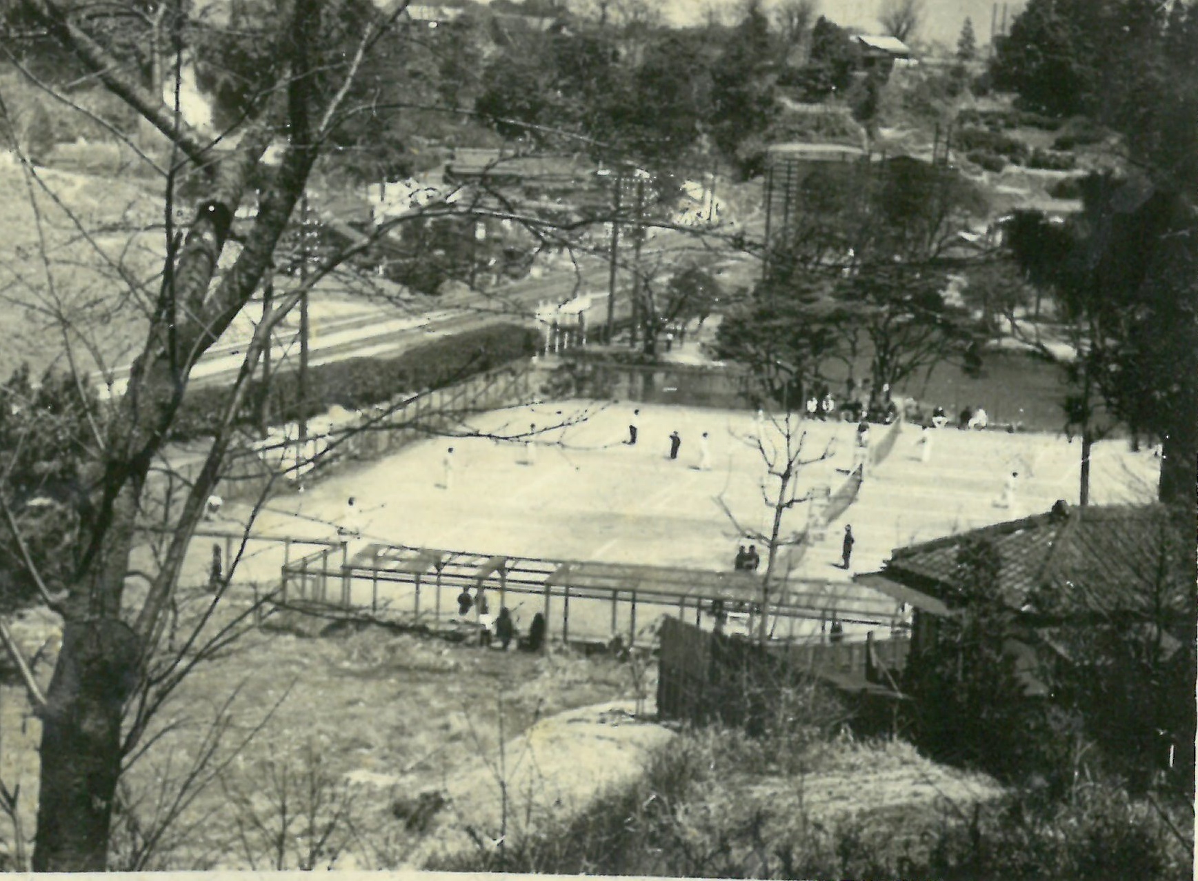 平市営テニスコート場・松ケ岡公園下〔昭和27年頃 宮崎武夫氏撮影〕