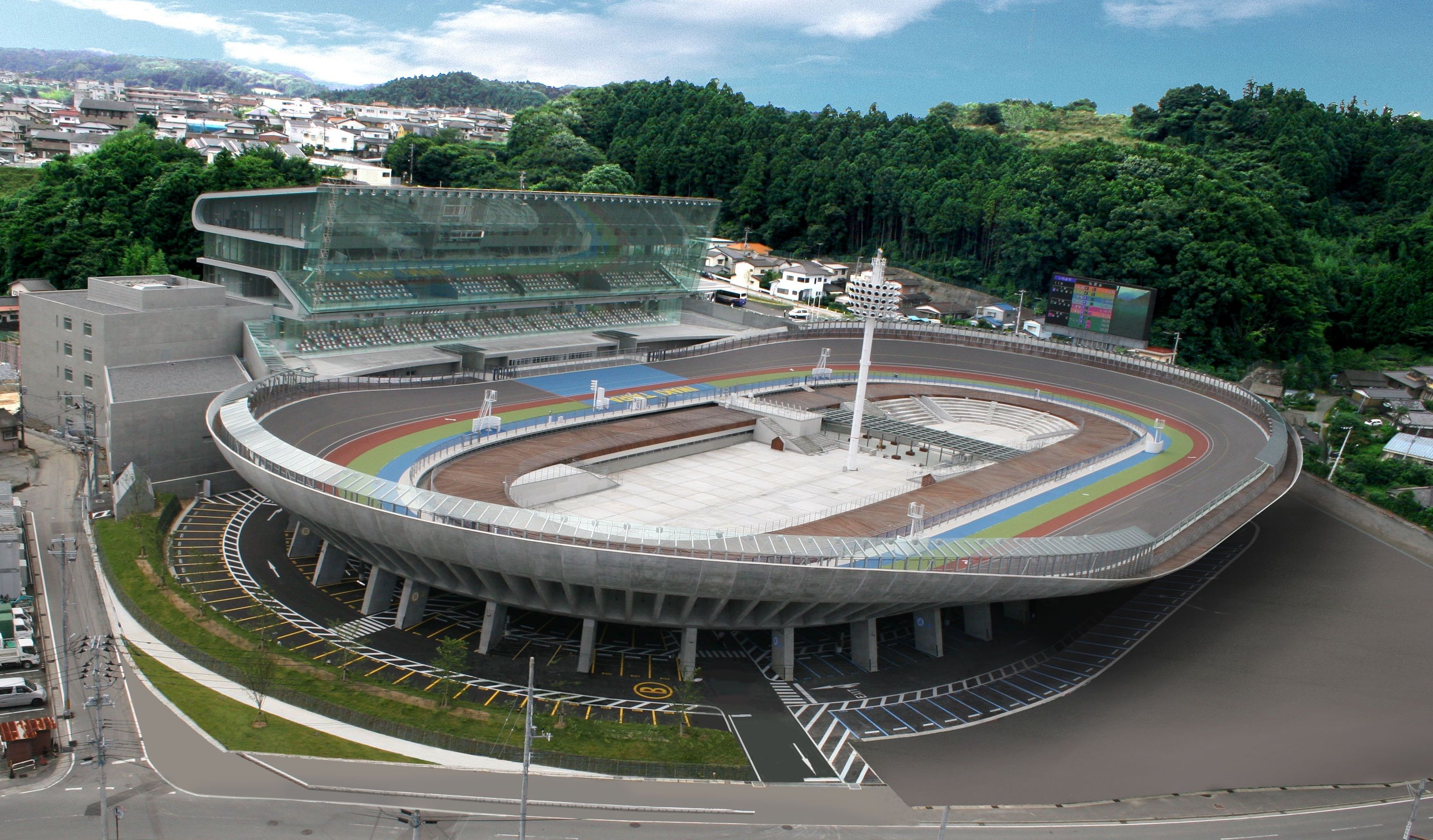 9 空撮・いわき平競輪場を北東側から見る(平成21年2月、いわき市撮影)