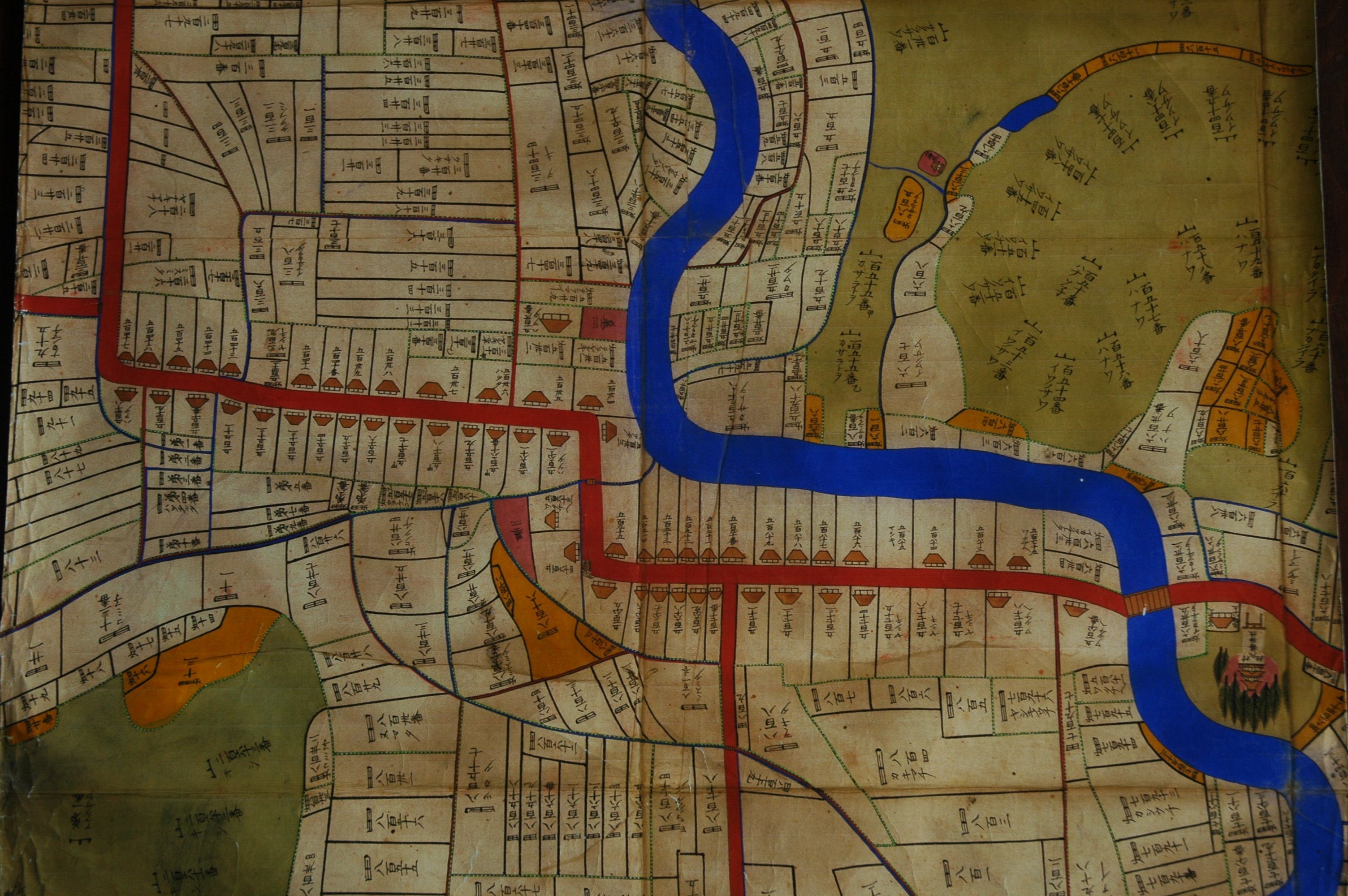 渡辺町(田部・初田)古地図(平成17年2月、いわきジャーナル撮影)
