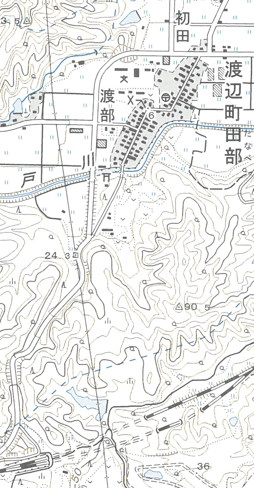 ■地図2 新田宿跡と新田坂 〔1.25,000地形図 磐城泉(平成18年更新)〕