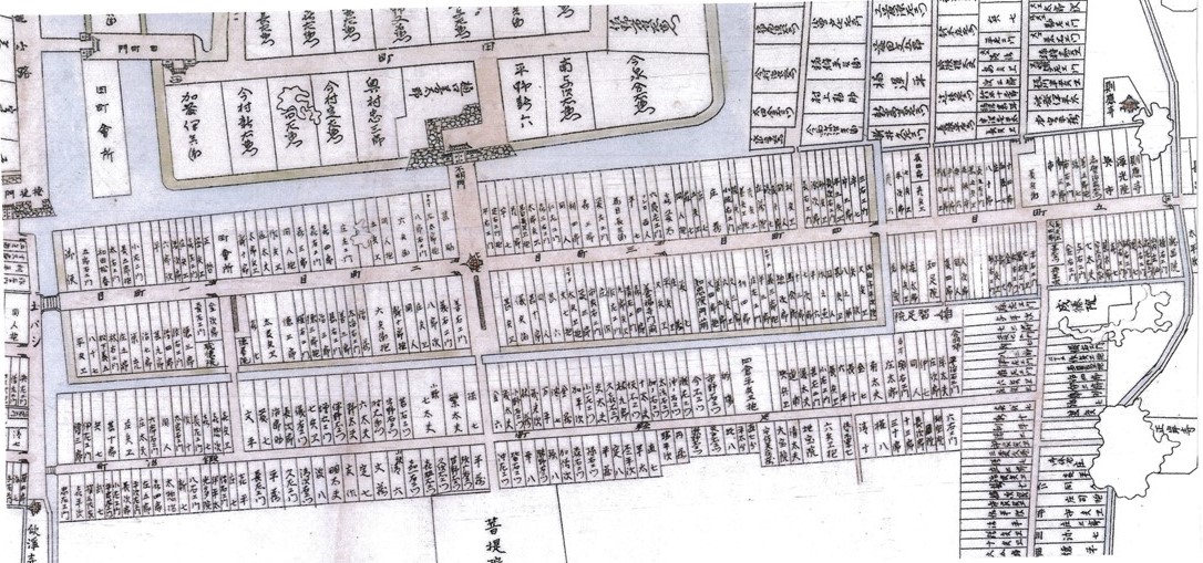 ■地図1 平一~五町目(岩城平城内外一覧図(元和8年・1622年8月 いわき市立図書館)