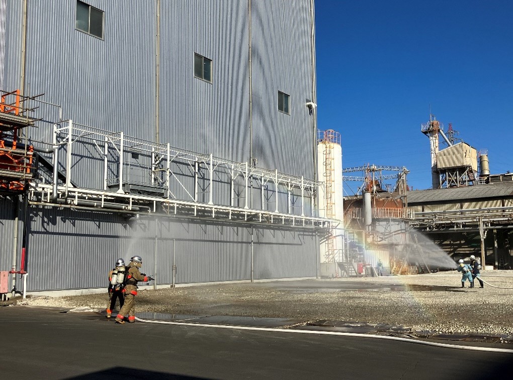 合同放水訓練の様子