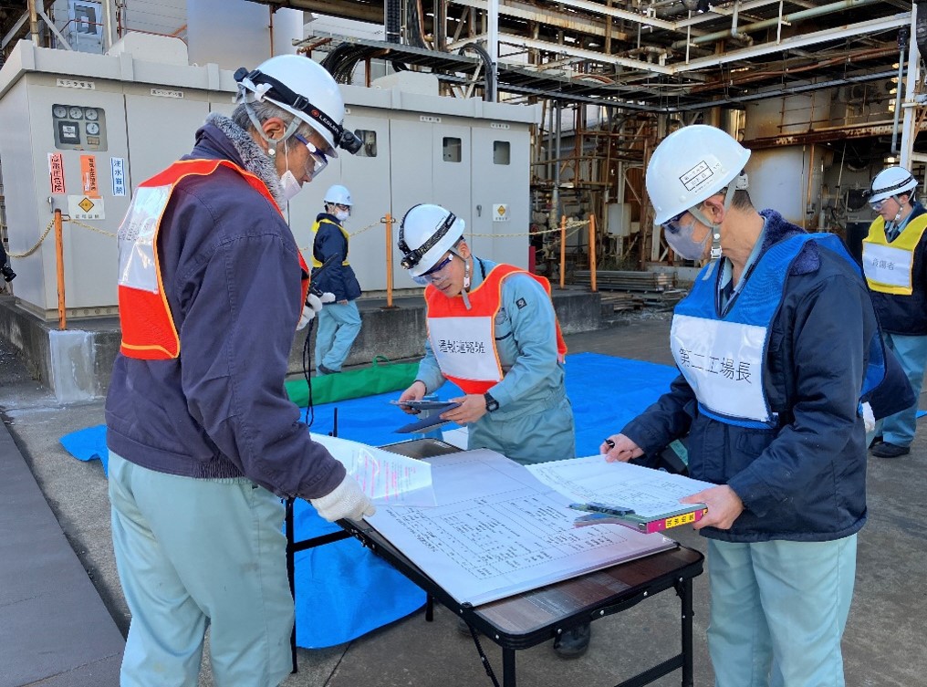 現場本部設置の様子